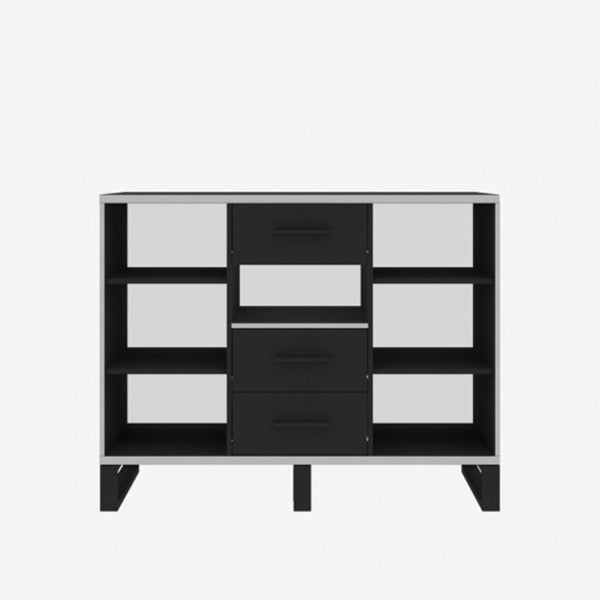Silver Bedroom Set With Wall Unit