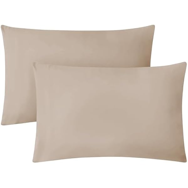 Pillow Cases 2 Pack Standard Size Polyester Cotton Pillow Cover with Envelop Closure Wrinkle Fade Resistant Pillowcases Machine Washable