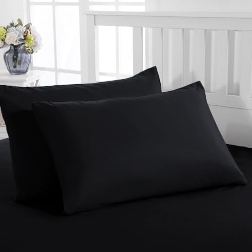 Pillow Cases 2 Pack Standard Size Polyester Cotton Pillow Cover with Envelop Closure Wrinkle Fade Resistant Pillowcases Machine Washable