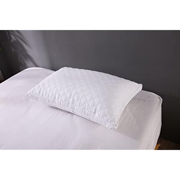 Extra Filled Quilted Pillow for Bed Soft Hollow-Fiber Hotel Pillows Supports Neck, Arm and Side Sleepers
