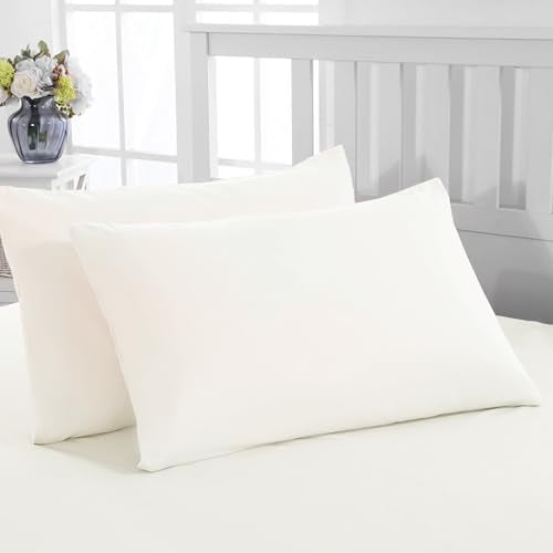 Pillow Cases 2 Pack Standard Size Polyester Cotton Pillow Cover with Envelop Closure Wrinkle Fade Resistant Pillowcases Machine Washable