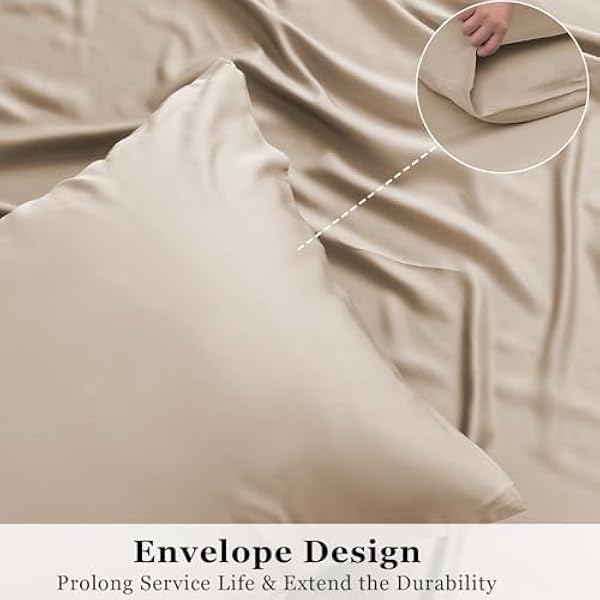 Pillow Cases 2 Pack Standard Size Polyester Cotton Pillow Cover with Envelop Closure Wrinkle Fade Resistant Pillowcases Machine Washable