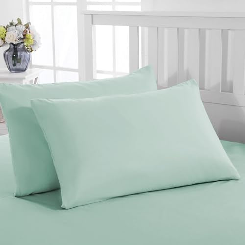 Pillow Cases 2 Pack Standard Size Polyester Cotton Pillow Cover with Envelop Closure Wrinkle Fade Resistant Pillowcases Machine Washable