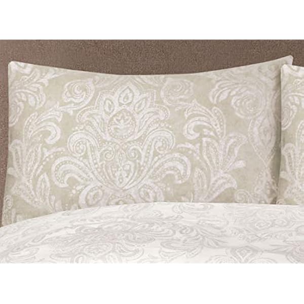 Duvet Cover Set 4 Pcs Polyester-Cotton Quilt Cover Bedding Set With Pillow Cases and Extra Fitted Sheet Included Easy Care