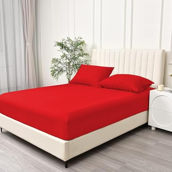 Brushed Microfiber Fitted Sheet 30 Cm Deep Pocket Easy Care Bed Sheet Ultra Soft Bottom Sheet Shrinkage & Fade Resistant