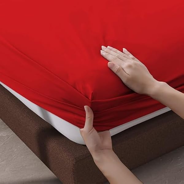 Brushed Microfiber Fitted Sheet 30 Cm Deep Pocket Easy Care Bed Sheet Ultra Soft Bottom Sheet Shrinkage & Fade Resistant