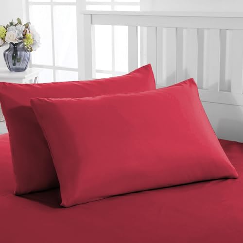 Pillow Cases 2 Pack Standard Size Polyester Cotton Pillow Cover with Envelop Closure Wrinkle Fade Resistant Pillowcases Machine Washable