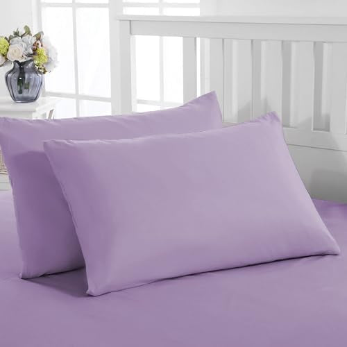 Pillow Cases 2 Pack Standard Size Polyester Cotton Pillow Cover with Envelop Closure Wrinkle Fade Resistant Pillowcases Machine Washable