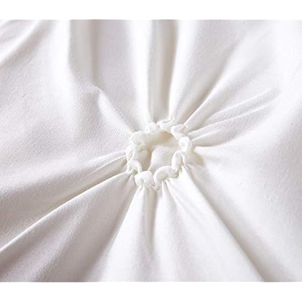 3 Piece Duvet Cover Set Pintuck Design Jacquard Quilt Cover Bedding Set with 2 Pillow Cases