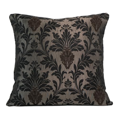 Cushion Covers 43 x 43 cm Jacquard Square Throw Pillow Sofa Cushion for Chair Bed Decorative Floral Cushion for Bedroom