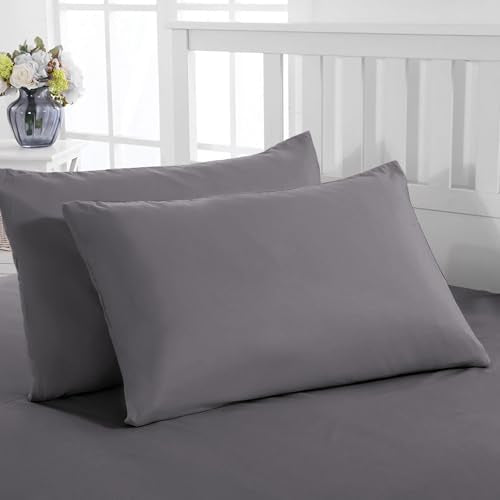 Pillow Cases 2 Pack Standard Size Polyester Cotton Pillow Cover with Envelop Closure Wrinkle Fade Resistant Pillowcases Machine Washable