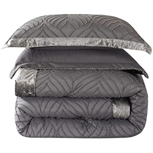 Luxury Tufted Velvet Quilted Bedspread Comforter Set 3 Piece Super Soft Bed Throw Crushed Velvet Edges Bedding Set Coverlet with Pillow cases