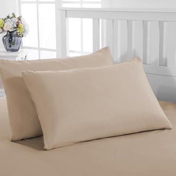Pillow Cases 2 Pack Standard Size Polyester Cotton Pillow Cover with Envelop Closure Wrinkle Fade Resistant Pillowcases Machine Washable