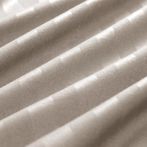 3 Piece Duvet Cover Set Satin Stripes Quilt Cover Bedding Sets with Pillowcases Hotel Quality Ultra Soft Hypoallergenic Machine Washable