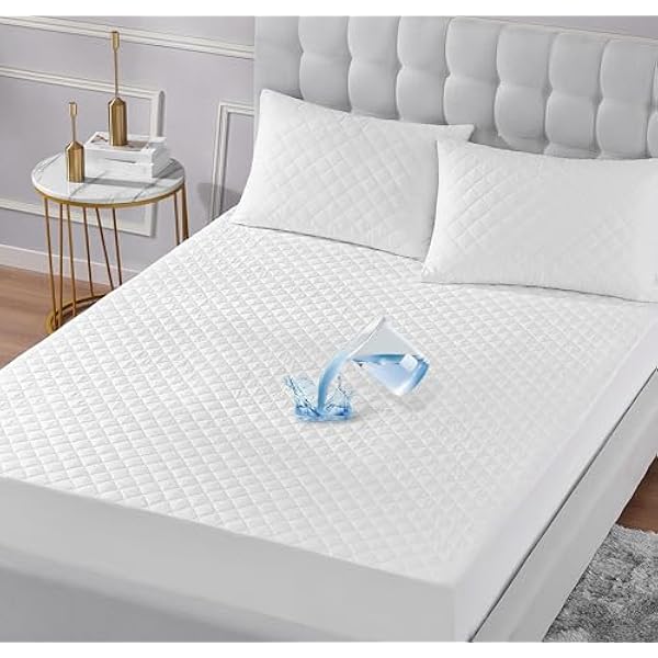 100% Waterproof Quilted Mattress Protector Extra Deep 35 Cm Stretch Skirt Mattress Cover Bed Pad Fitted Mattress Topper