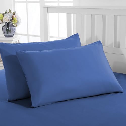 Pillow Cases 2 Pack Standard Size Polyester Cotton Pillow Cover with Envelop Closure Wrinkle Fade Resistant Pillowcases Machine Washable
