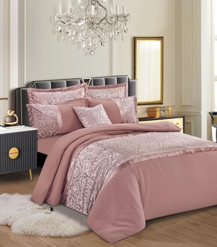3 Piece Infinix Duvet Cover Set Soft Jacquard Velvet Bedding Quilt Cover Set with Pillow Cases Hypoallergenic Machine Washable