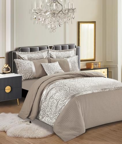 3 Piece Infinix Duvet Cover Set Soft Jacquard Velvet Bedding Quilt Cover Set with Pillow Cases Hypoallergenic Machine Washable