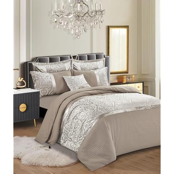 3 Piece Infinix Duvet Cover Set Soft Jacquard Velvet Bedding Quilt Cover Set with Pillow Cases Hypoallergenic Machine Washable