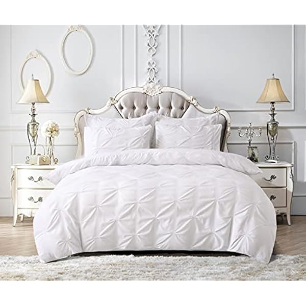 3 Piece Pintuck Duvet Cover Set Luxury Microfiber Soft Bedding Set Quilt Cover With 2 Pillow Cases