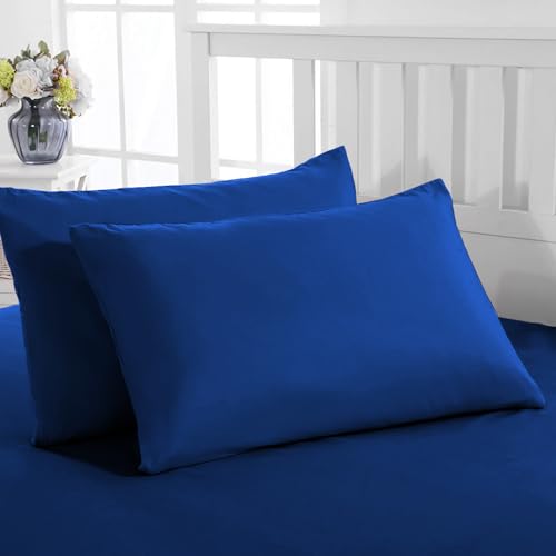 Pillow Cases 2 Pack Standard Size Polyester Cotton Pillow Cover with Envelop Closure Wrinkle Fade Resistant Pillowcases Machine Washable