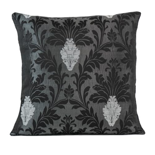 Cushion Covers 43 x 43 cm Jacquard Square Throw Pillow Sofa Cushion for Chair Bed Decorative Floral Cushion for Bedroom