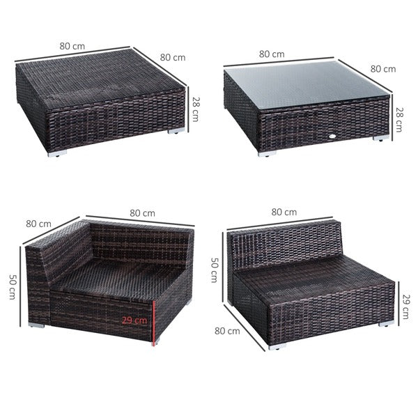 5 Seater Luxury Rattan Outdoor Furniture Set