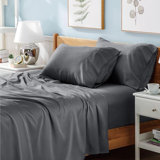 Luxury Polyester Cotton Percale Flat Sheet Bedding - Soft, Cozy, Wrinkle and Fade Resistant Bed Top Sheet Bedding Flat Sheet