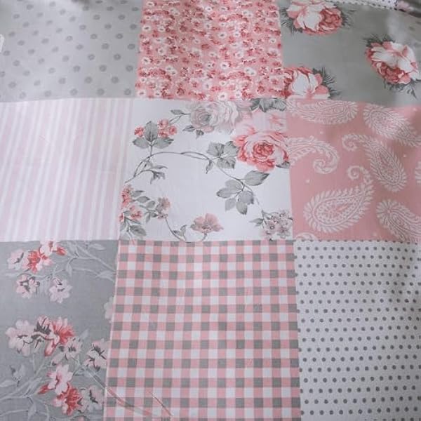 Floral Grey Duvet Cover Set 3 Pcs Polyester-Cotton Quilt Cover Bedding Set With Pillow Cases Easy Care Machine Washable Anti Allergic
