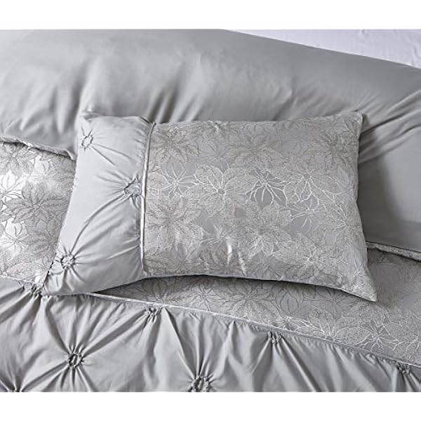 3 Piece Duvet Cover Set Pintuck Design Jacquard Quilt Cover Bedding Set with 2 Pillow Cases