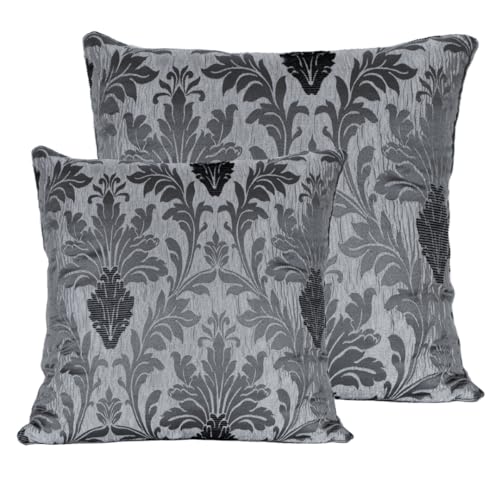 Cushion Covers 43 x 43 cm Jacquard Square Throw Pillow Sofa Cushion for Chair Bed Decorative Floral Cushion for Bedroom