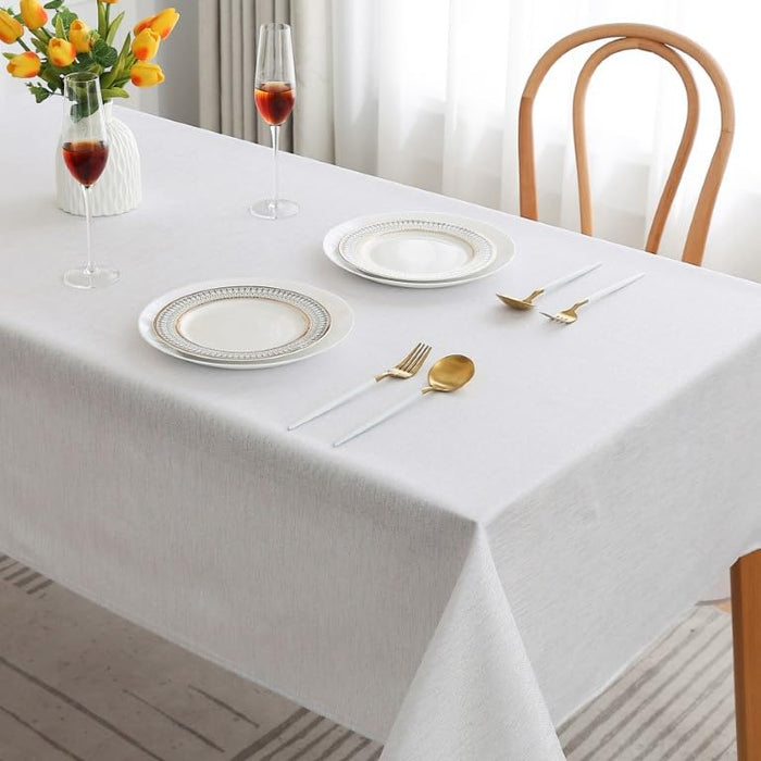 Home Decorative Glitter Rectangular Round Tablecloth Washable Dinning Table Cover Protector for Restaurant, Kitchen Dinning Party
