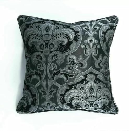 Cushion Covers 43 x 43 cm Jacquard Square Throw Pillow Sofa Cushion for Chair Bed Decorative Floral Cushion for Bedroom