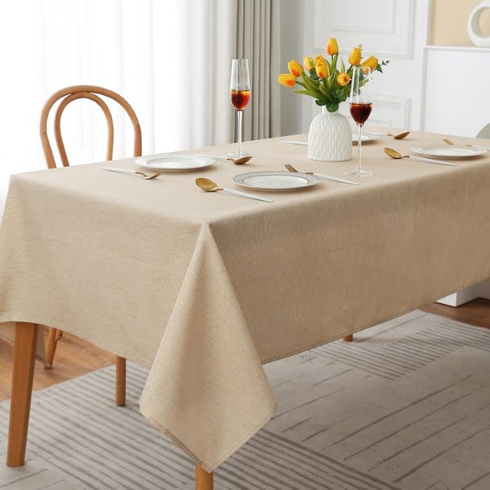 Home Decorative Glitter Rectangular Round Tablecloth Washable Dinning Table Cover Protector for Restaurant, Kitchen Dinning Party