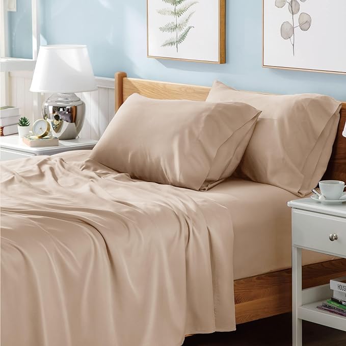 Luxury Polyester Cotton Percale Flat Sheet Bedding - Soft, Cozy, Wrinkle and Fade Resistant Bed Top Sheet Bedding Flat Sheet