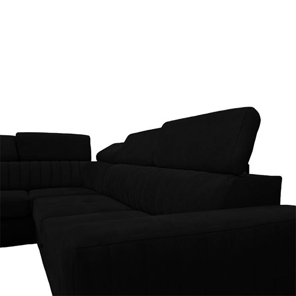 Houston Black Corner Sofa Bed