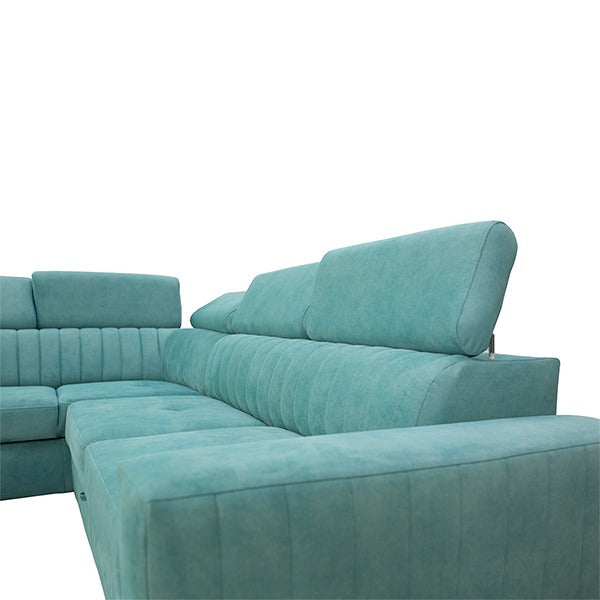 Houston Sky Blue Corner Sofa Bed