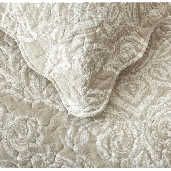 Luxury 3 Piece Quilted Printed Bedspread Set Throw Bedding Set Includes Soft Bed Throw Comforter with 2 Pillow Shams Embroidered Machine Wash