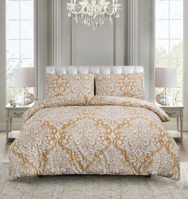 Floral Grey Duvet Cover Set 3 Pcs Polyester-Cotton Quilt Cover Bedding Set With Pillow Cases Easy Care Machine Washable Anti Allergic