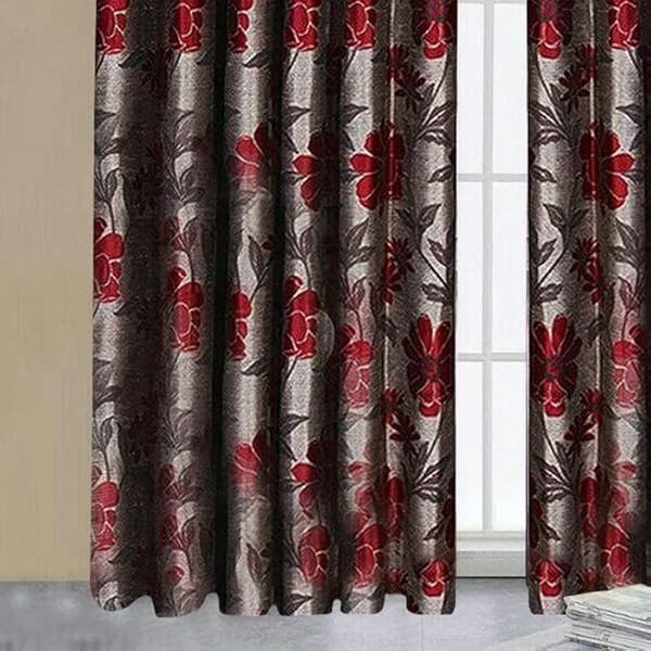 Floral jacquard Fully Lined Pencil Pleat Pair Curtains with 2 Tie Backs Living Room Bedroom Window Modern Panels Curtains