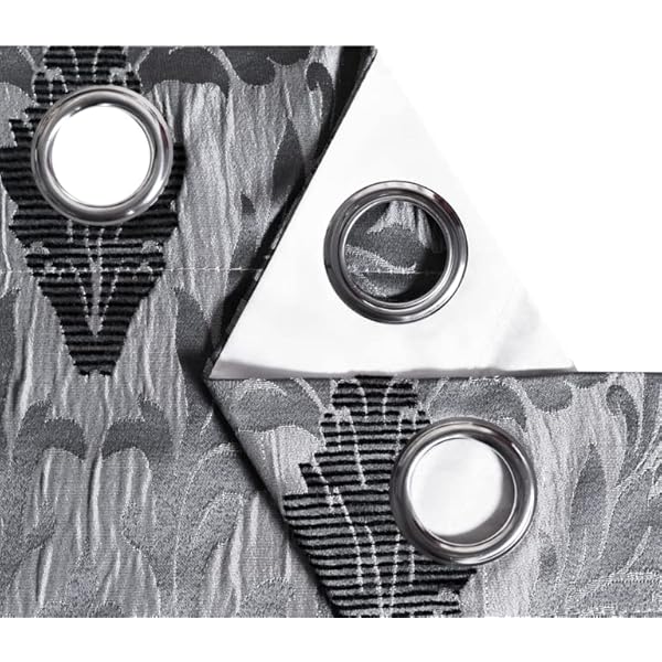 Richmond Curtains for Living Room Ring Top Jacquard Curtains Fully Lined Modern Panels Eyelet Curtains for Bedroom with Tie Backs