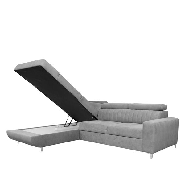 Houston Grey Corner Sofa Bed