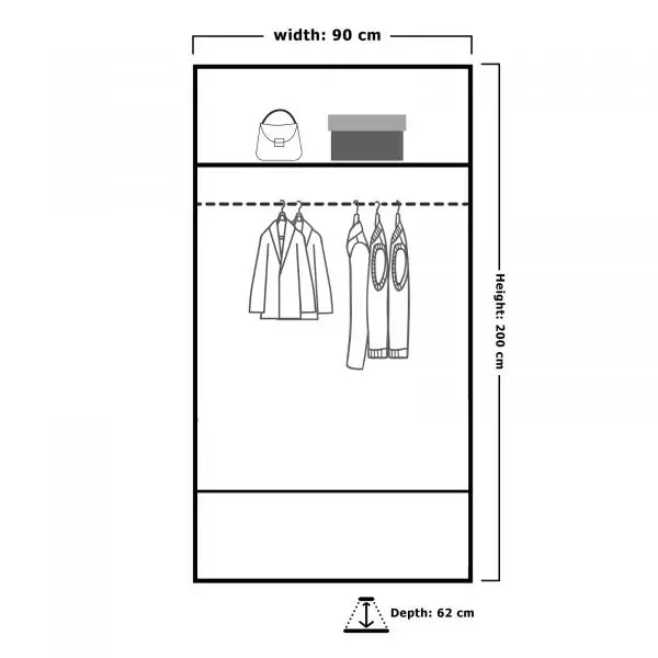 CHICAGO OAK WARDROBE SET