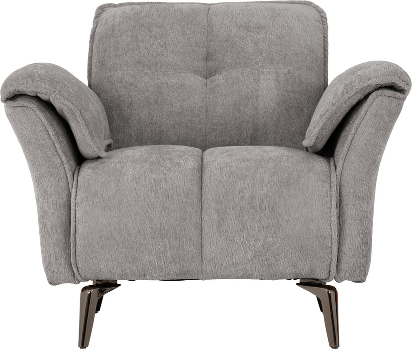 Amalfi 1 Seater Sofa Grey Fabric
