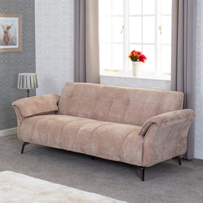 Amalfi 3 Seater Sofa Champagne Fabric