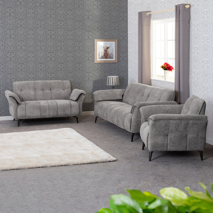 Amalfi 2 Seater Sofa Grey Fabric