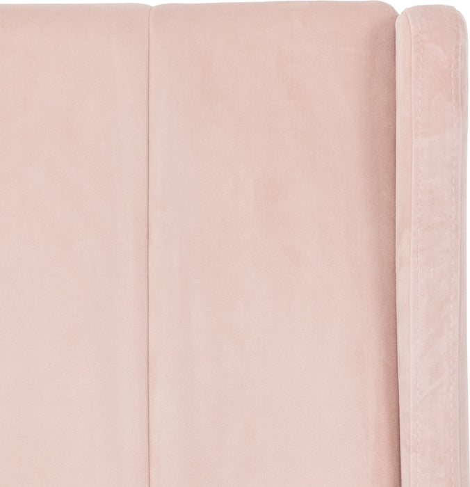 Amelia 3' Bed Pink Velvet Fabric