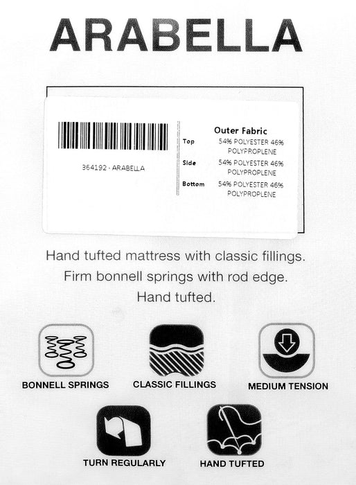 Arabella 4'6" Mattress Ivory