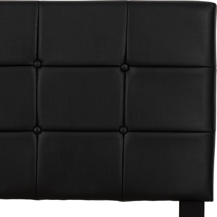 Arran 4'6" Bed Black Faux Leather