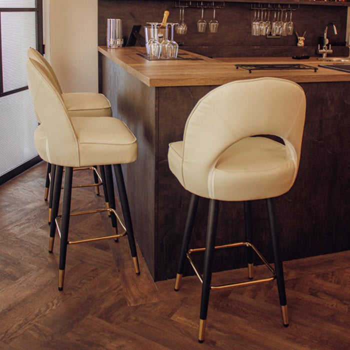 Astra Bar Stool Cream Leather